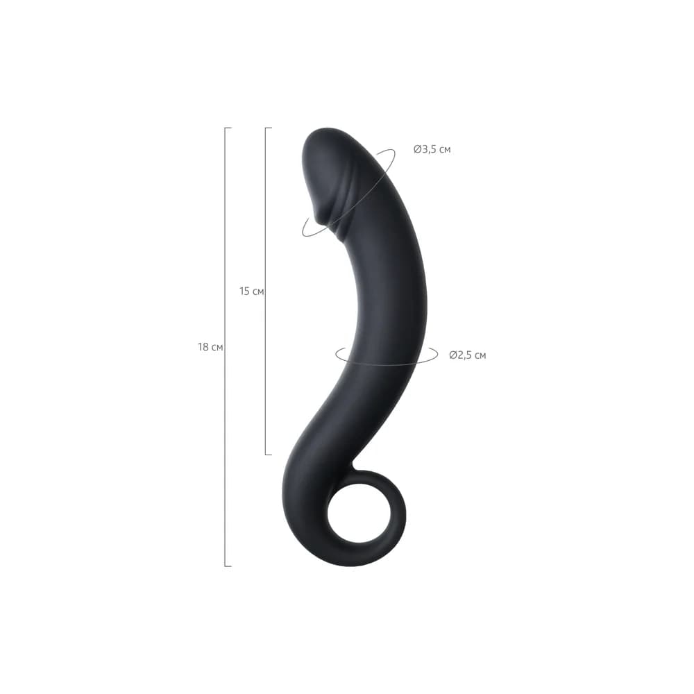 POPO Pleasure Dorado Siyah 18 cm Su Geçirmez Silikon P Noktası Etkili Kavisli Anal Stimülatör thumbnail 9