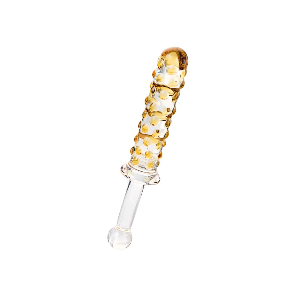 Sexus Glass Şeffaf Çift Taraflı Cam Dildo 25 cm thumbnail 3