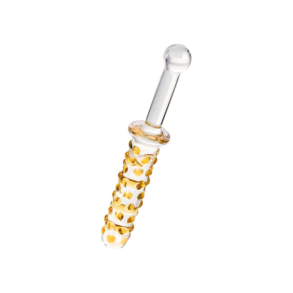Sexus Glass Şeffaf Çift Taraflı Cam Dildo 25 cm thumbnail 4