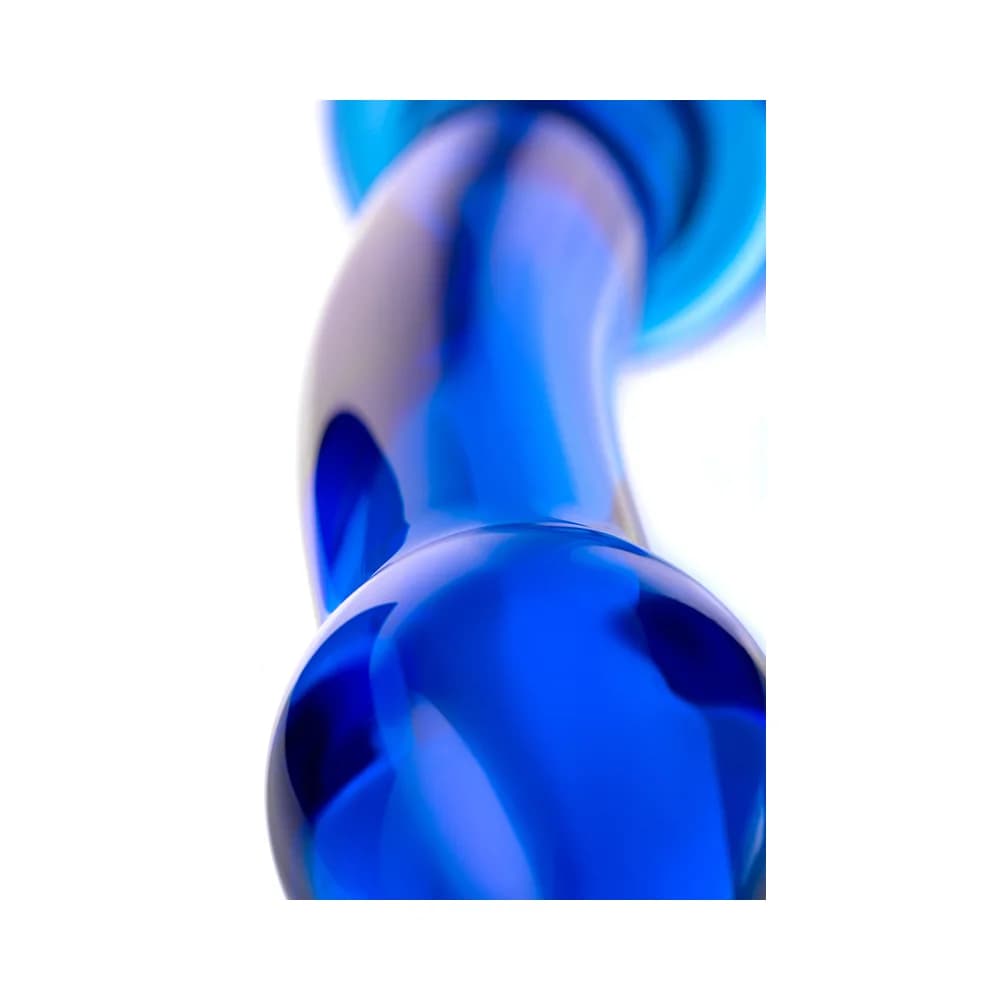 Sexus Glass Çift Taraflı Cam Yapay Penis 25 cm Mavi thumbnail 6