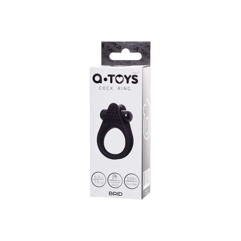 A-Toys by TOYFA Brid Titreşimli Siyah Silikon Penis Halkası 6.3 cm thumbnail 8