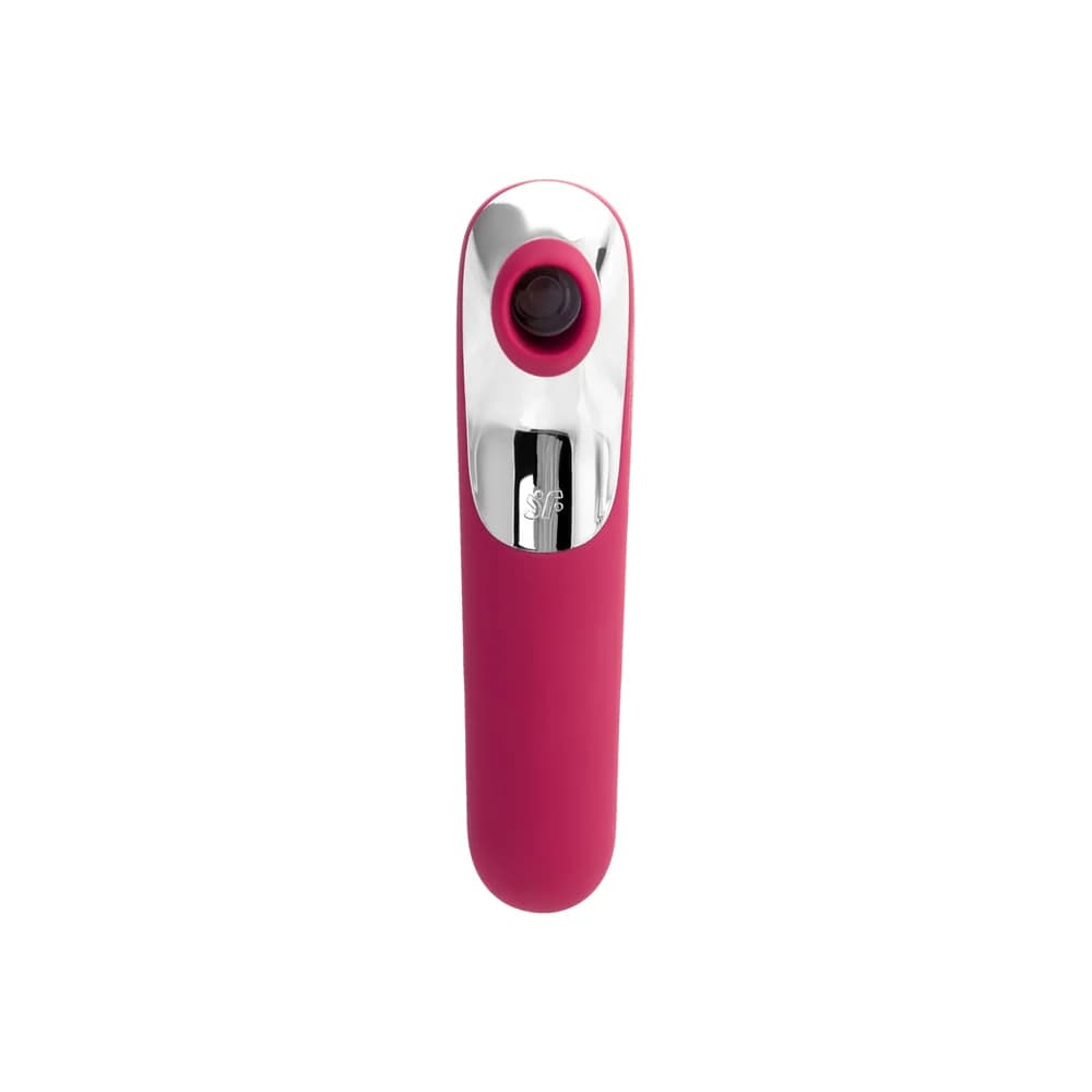 Satisfyer Dual Love Pink Hava Basınçlı Vakumlu ve Titreşimli Klitoral Uyarıcı Vibratör Kırmızı 16 cm thumbnail 2