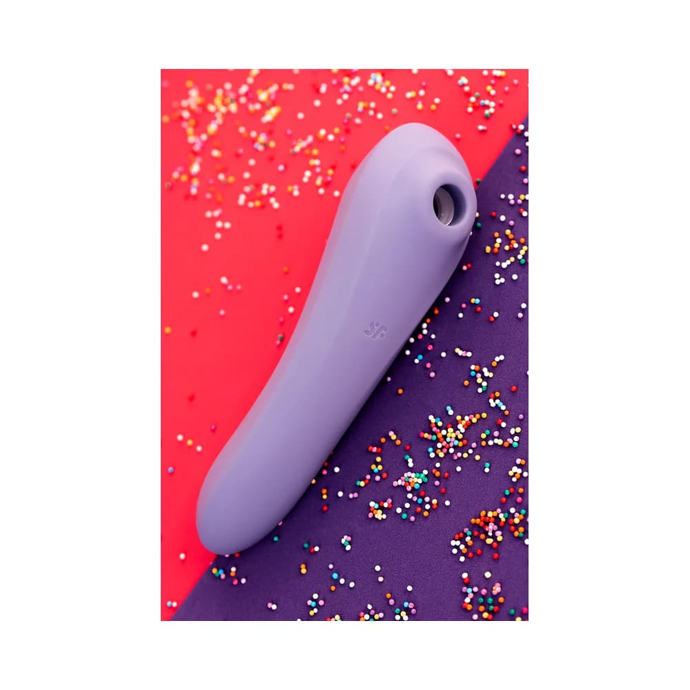 Satisfyer Dual Pleasure Mor Vakumlu Klitoral ve G Noktası Vibratörü 17.9 cm thumbnail 18