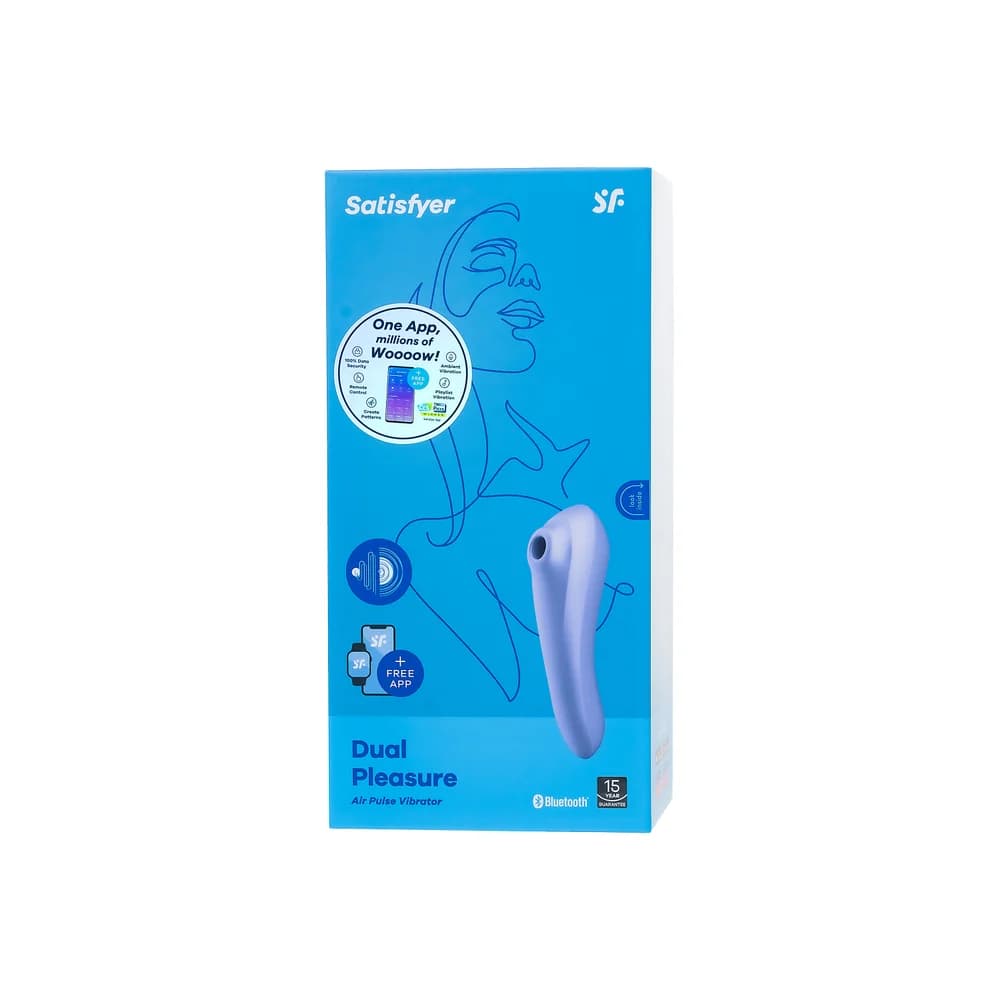 Satisfyer Dual Pleasure Mor Vakumlu Klitoral ve G Noktası Vibratörü 17.9 cm thumbnail 9