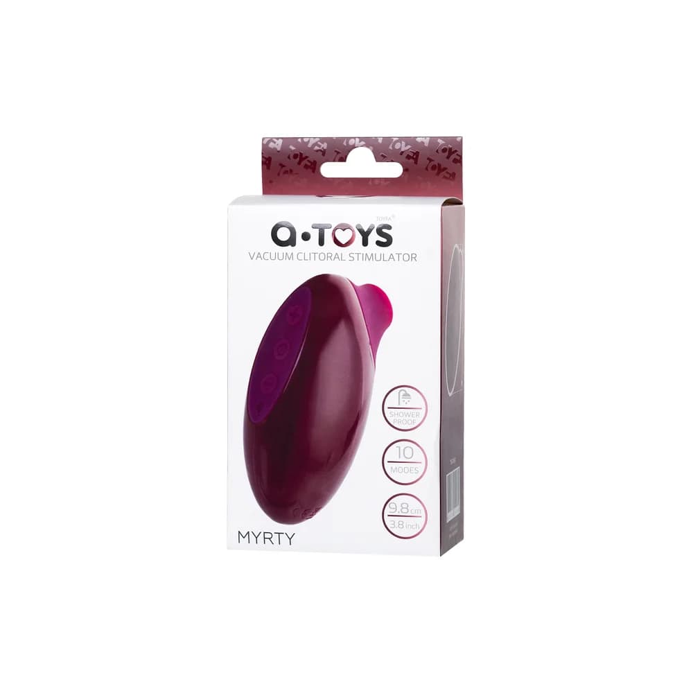 A-Toys by TOYFA Myrty Vakumlu Klitoral Uyarıcı Mastürbatör Bordo 9.8 cm thumbnail 8