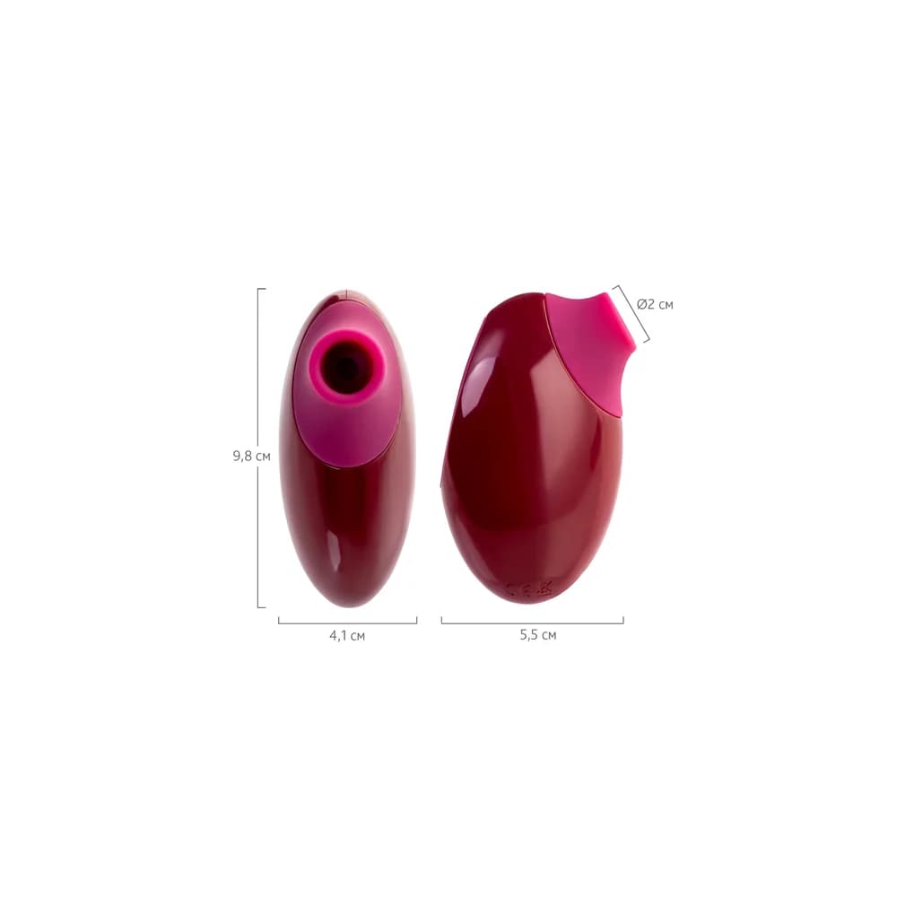 A-Toys by TOYFA Myrty Vakumlu Klitoral Uyarıcı Mastürbatör Bordo 9.8 cm thumbnail 10