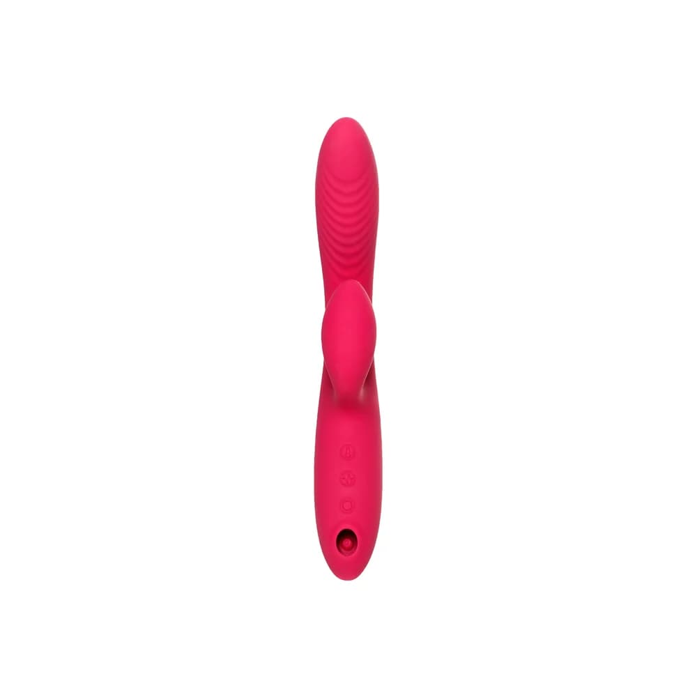 Jos Enila Vakum Dalgalı ve Isıtmalı Silikon Tavşan Vibratör Pembe 23 cm thumbnail 3
