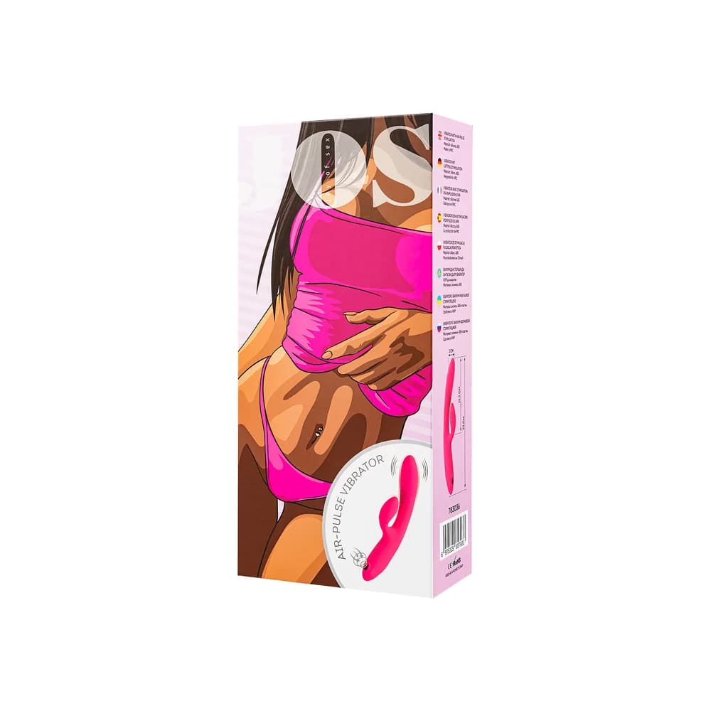 Jos Enila Vakum Dalgalı ve Isıtmalı Silikon Tavşan Vibratör Pembe 23 cm thumbnail 9