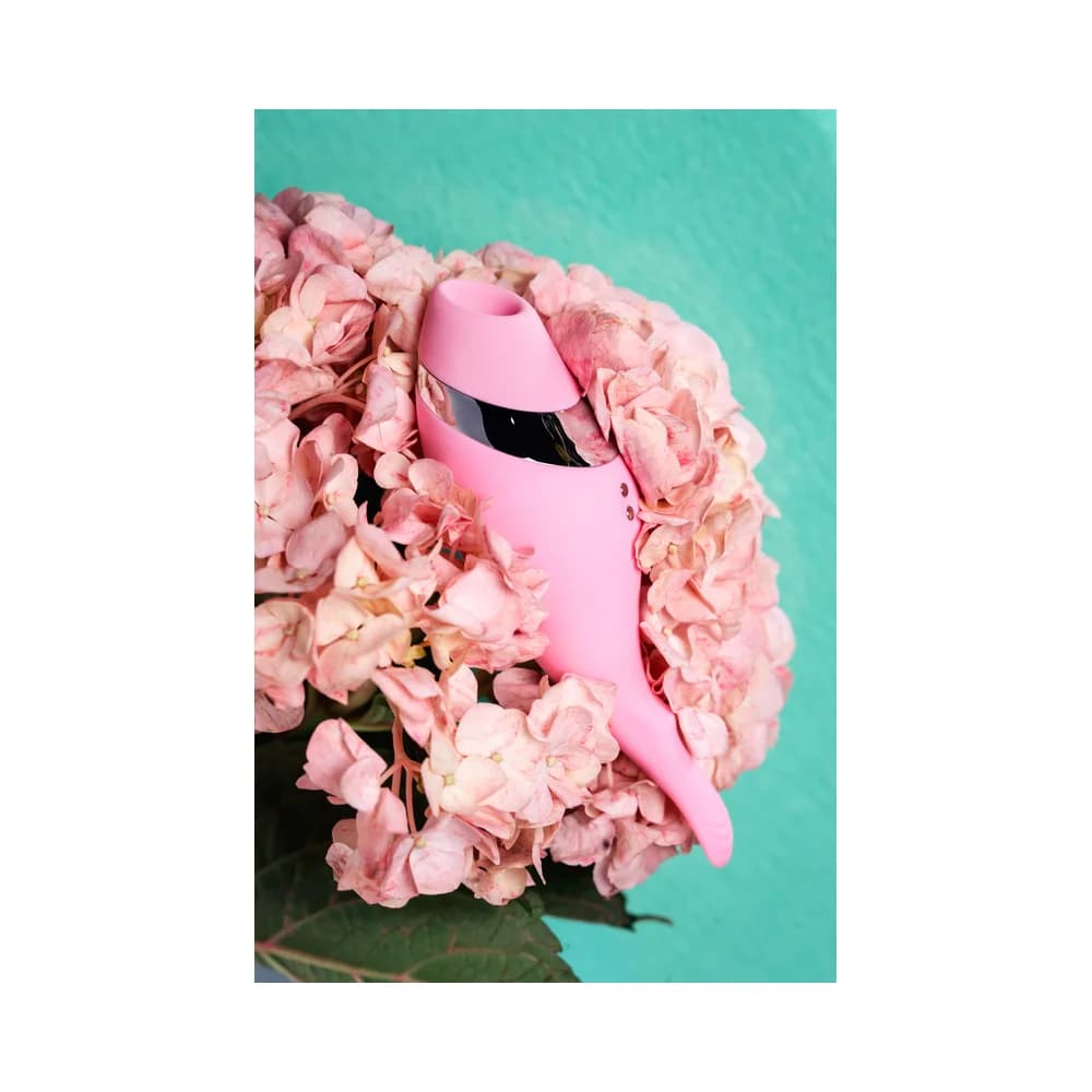 Flovetta by Toyfa Dahlia Çok Fonksiyonlu Vakumlu ve Titreşimli Silikon Vibratör Pembe 14 cm thumbnail 14