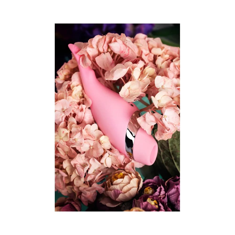 Flovetta by Toyfa Dahlia Çok Fonksiyonlu Vakumlu ve Titreşimli Silikon Vibratör Pembe 14 cm thumbnail 15