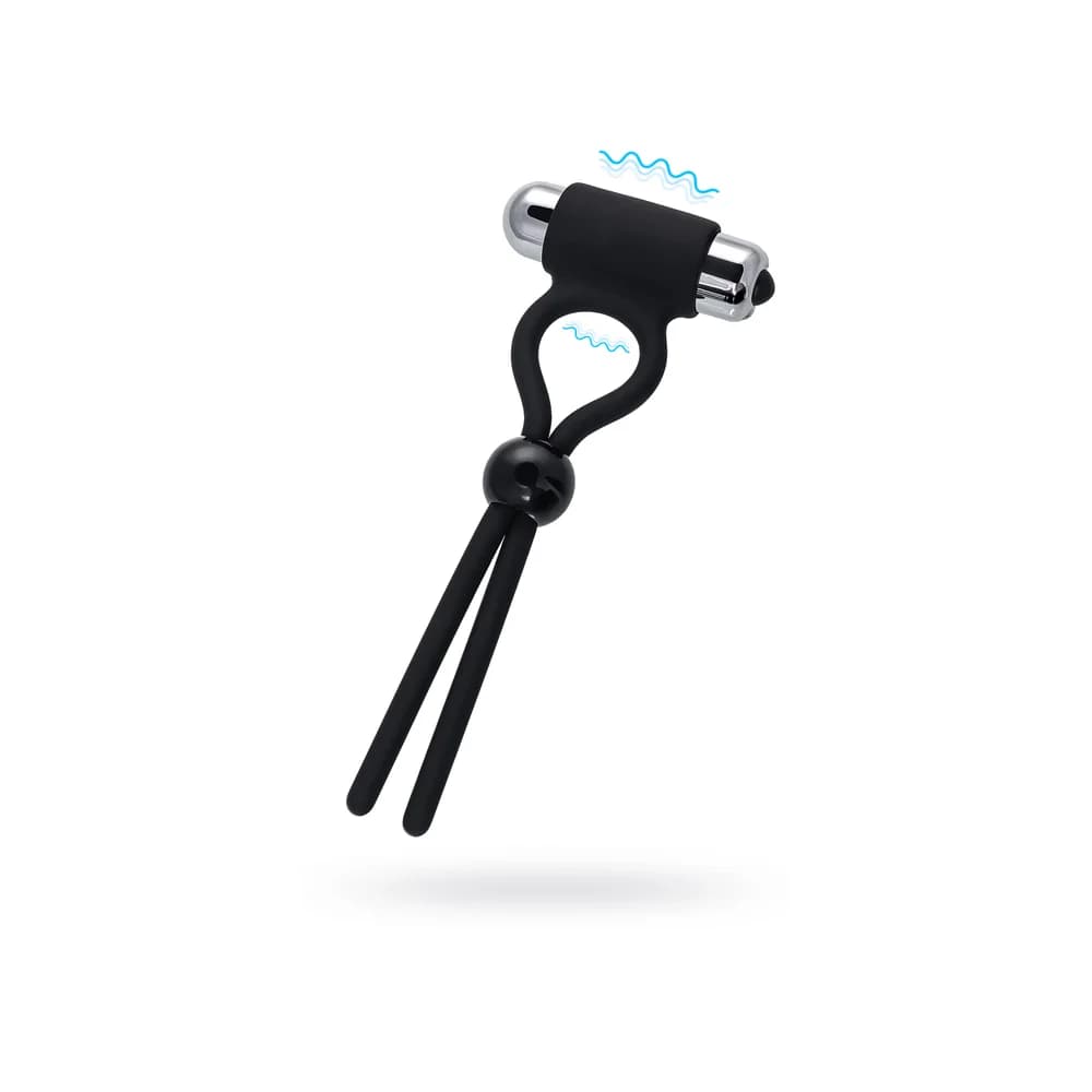 A-Toys by TOYFA Silikon Ayarlanabilir Kement Penis Halkası - 14 cm Siyah