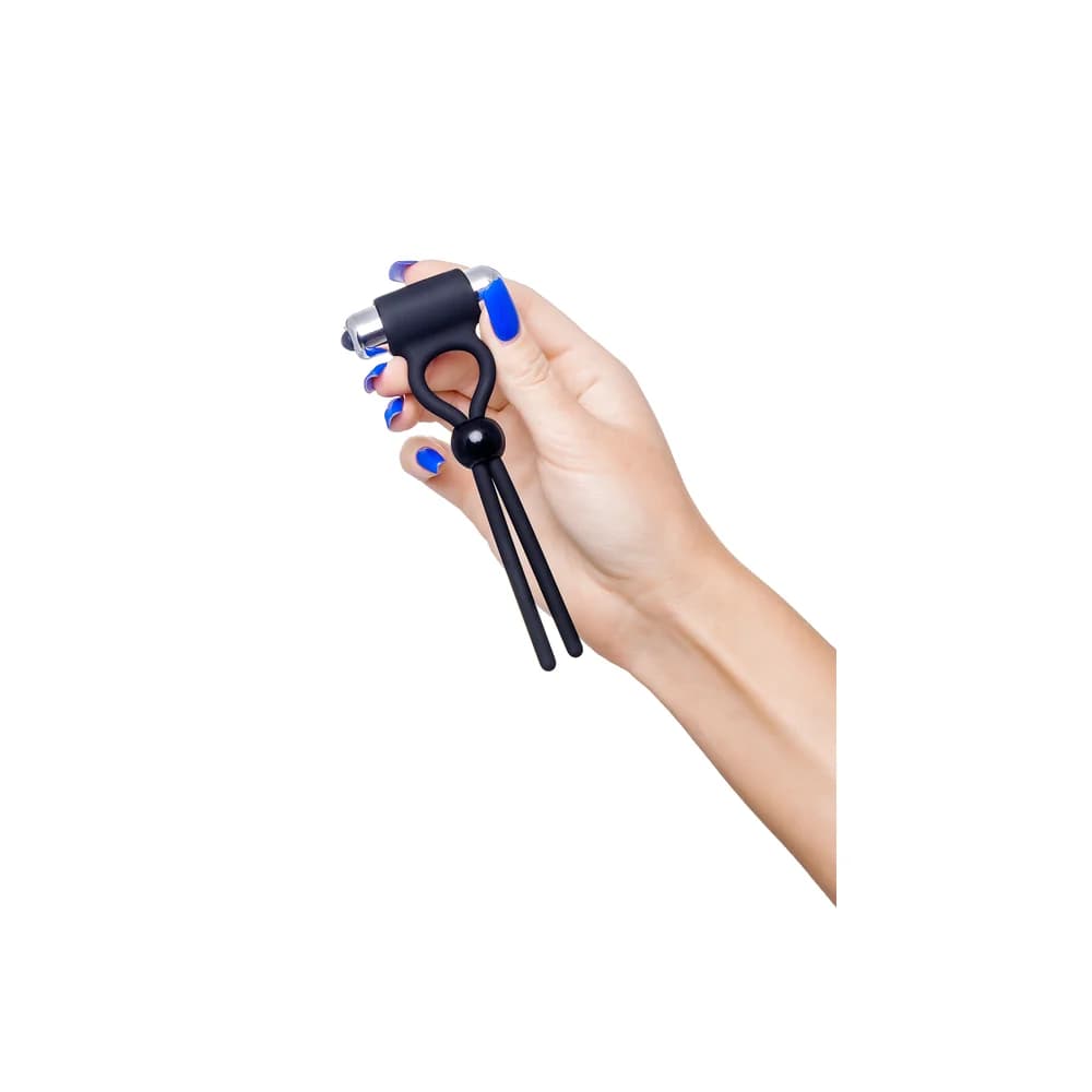 A-Toys by TOYFA Silikon Ayarlanabilir Kement Penis Halkası - 14 cm Siyah thumbnail 4