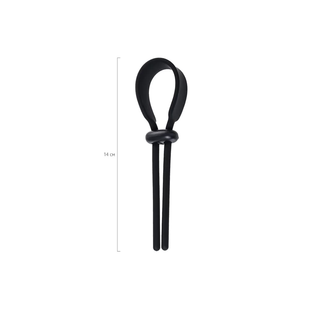 A-Toys by TOYFA Kement Keb Ayarlanabilir Silikon Siyah Penis Halkası 14 cm thumbnail 7