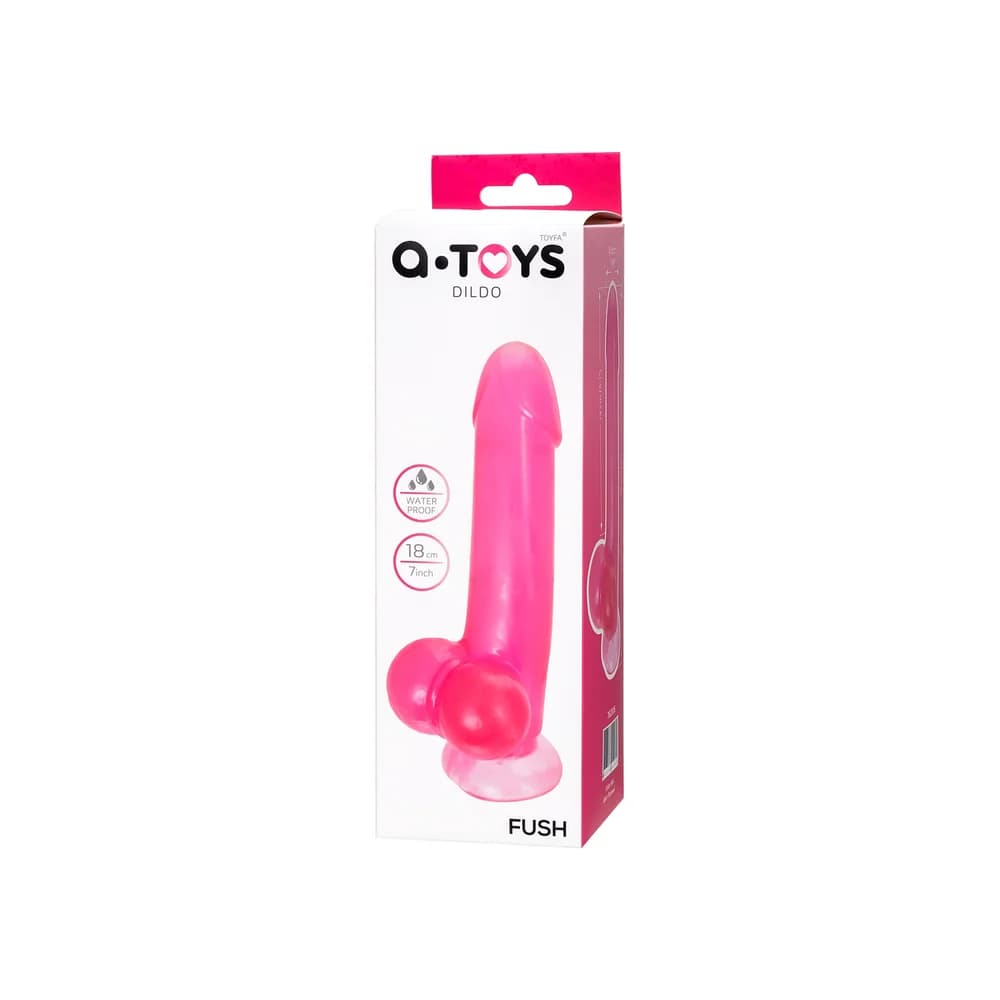 A-Toys by TOYFA Fush Gerçekçi Vantuzlu TPE Pembe Yapay Penis 18 cm thumbnail 7
