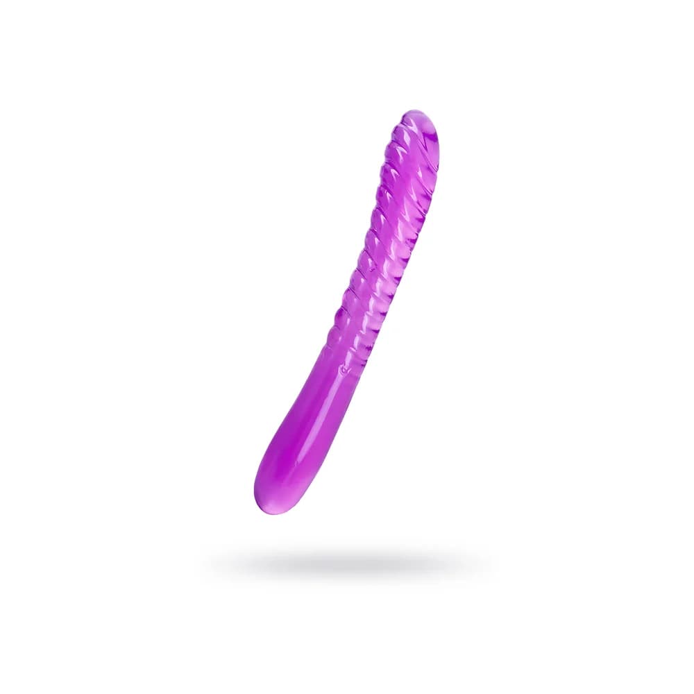 A-Toys by TOYFA Frica Çift Taraflı Mor TPE 23 cm Jel Dildo