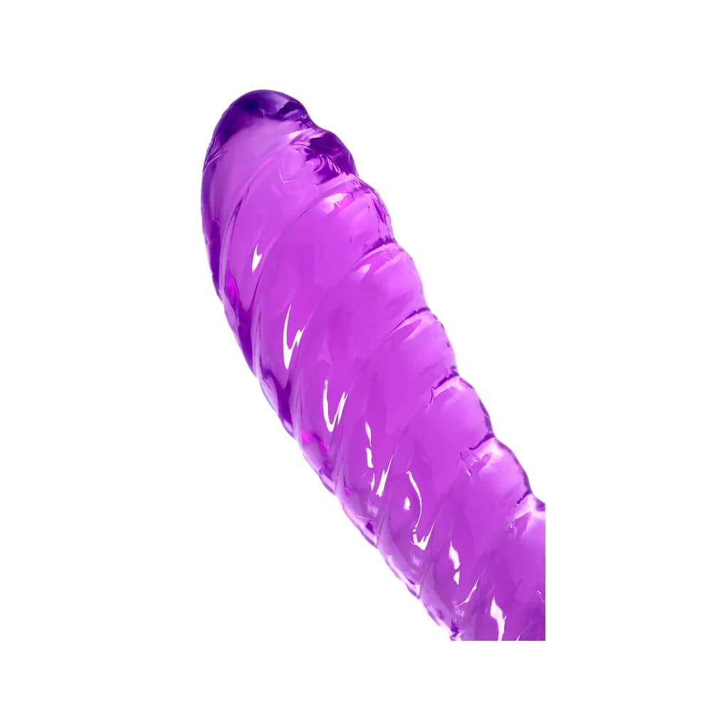 A-Toys by TOYFA Frica Çift Taraflı Mor TPE 23 cm Jel Dildo thumbnail 9