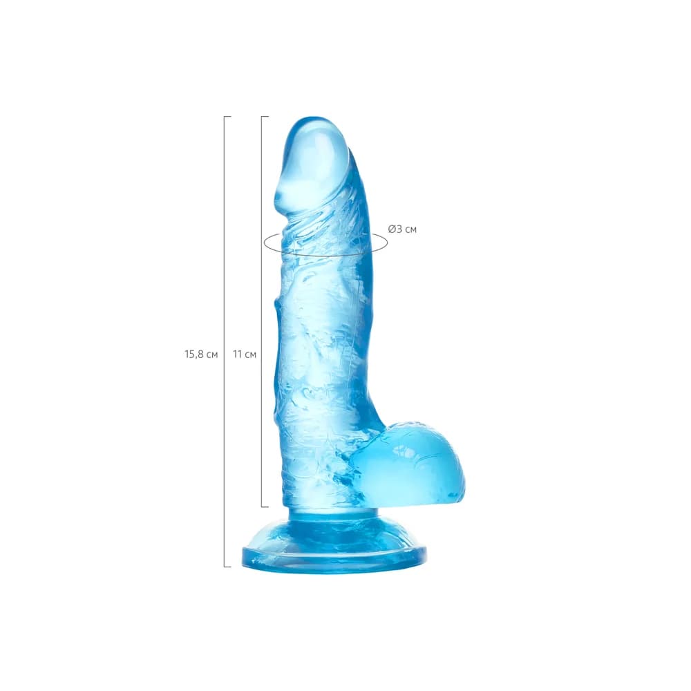 A-Toys by TOYFA TPE Cam Göbeği 15.8 cm Gerçekçi Vantuzlu Jel Dildo thumbnail 10