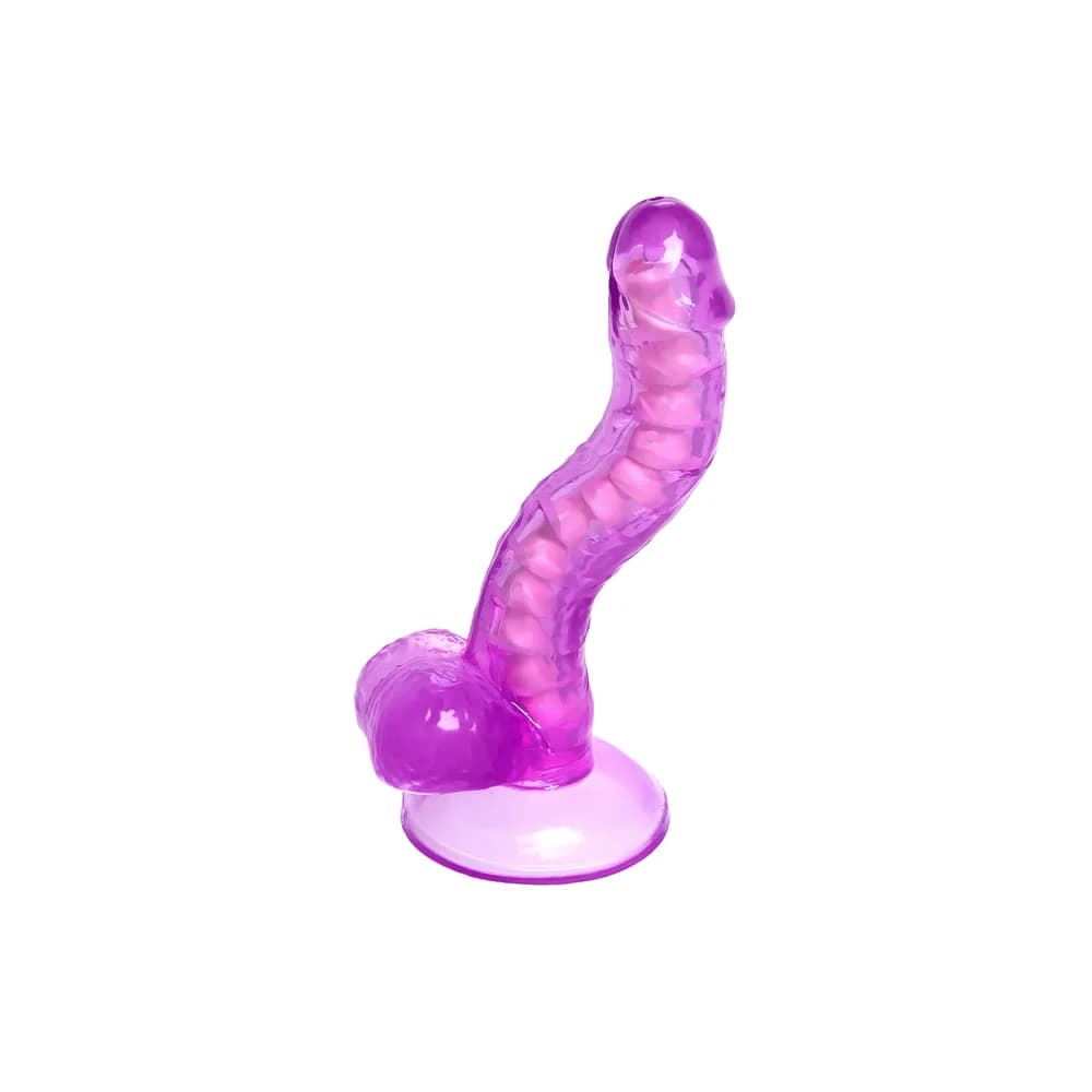 A-Toys by TOYFA Celiam Bükülebilir Vantuzlu Mor TPE Gerçekçi Jel Dildo 20.5 cm thumbnail 5