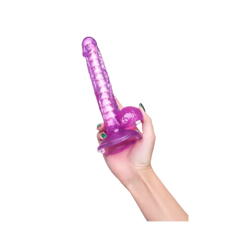 A-Toys by TOYFA Celiam Bükülebilir Vantuzlu Mor TPE Gerçekçi Jel Dildo 20.5 cm thumbnail 8