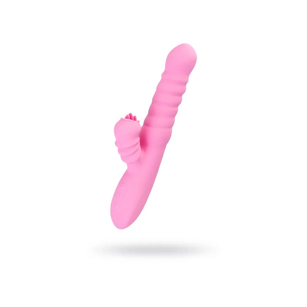 Jos Lixy Isıtmalı ve Hareketli Çift Motorlu Silikon Tavşan Vibratör Pembe 23 cm