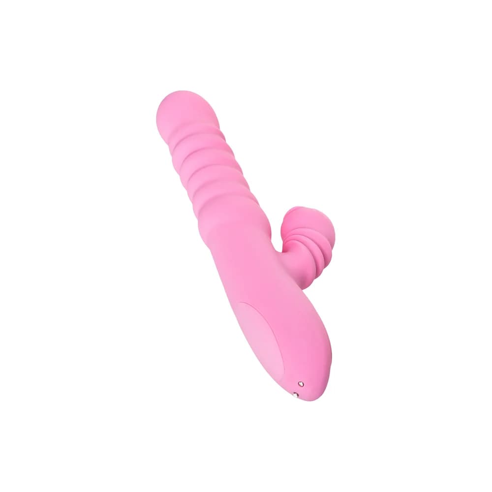 Jos Lixy Isıtmalı ve Hareketli Çift Motorlu Silikon Tavşan Vibratör Pembe 23 cm thumbnail 6