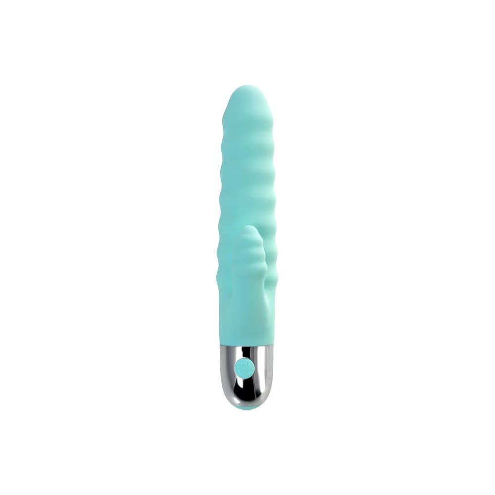 Flovetta Flax Cam Göbeği 17.5 cm Çift Motorlu Klitoral Stimülasyonlu Silikon Vibratör thumbnail 2