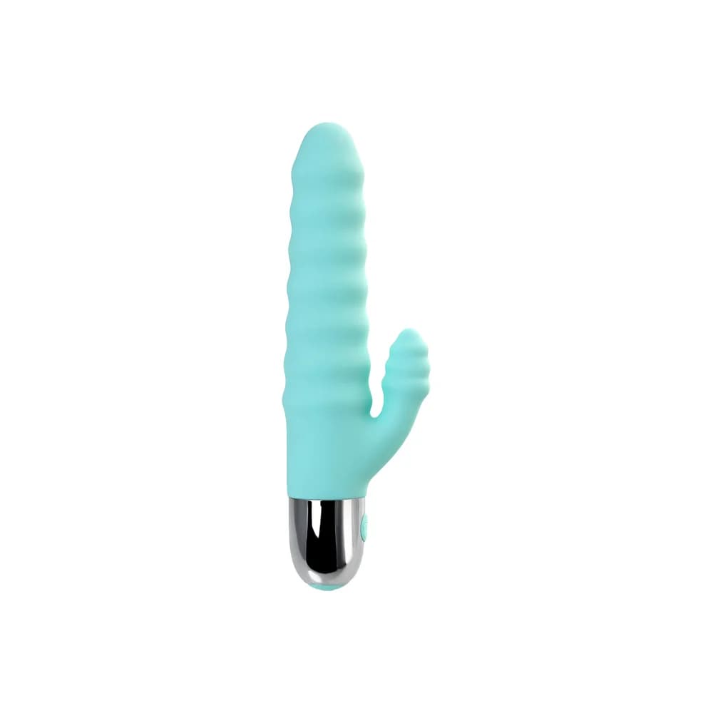 Flovetta Flax Cam Göbeği 17.5 cm Çift Motorlu Klitoral Stimülasyonlu Silikon Vibratör thumbnail 3
