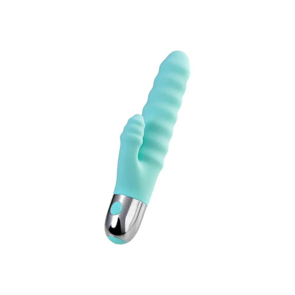 Flovetta Flax Cam Göbeği 17.5 cm Çift Motorlu Klitoral Stimülasyonlu Silikon Vibratör thumbnail 5