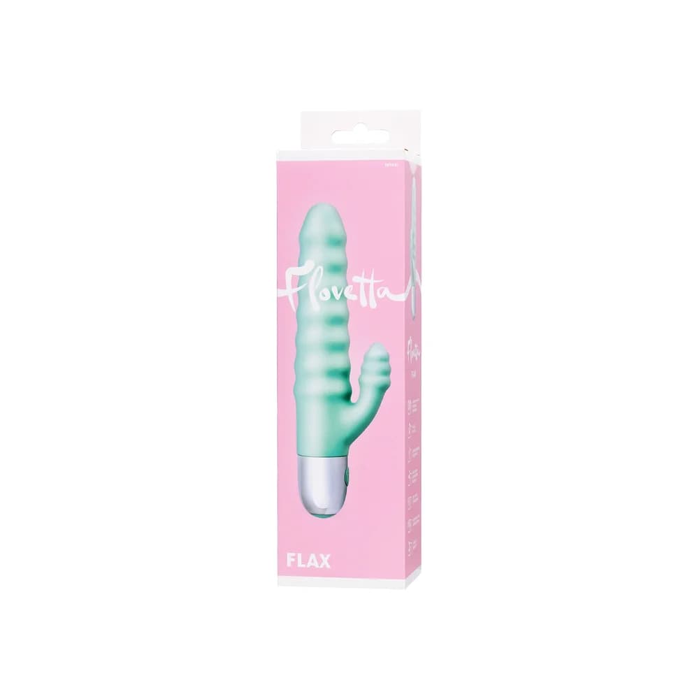 Flovetta Flax Cam Göbeği 17.5 cm Çift Motorlu Klitoral Stimülasyonlu Silikon Vibratör thumbnail 8