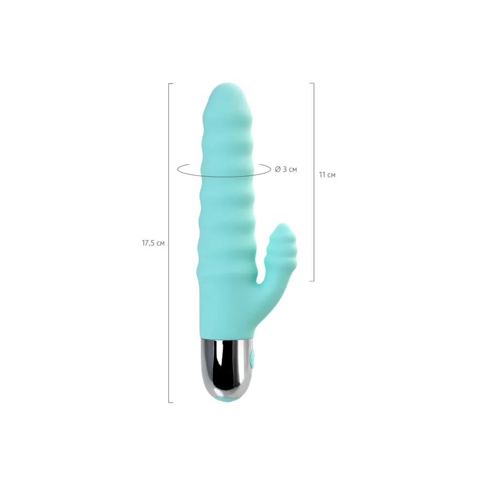Flovetta Flax Cam Göbeği 17.5 cm Çift Motorlu Klitoral Stimülasyonlu Silikon Vibratör thumbnail 10