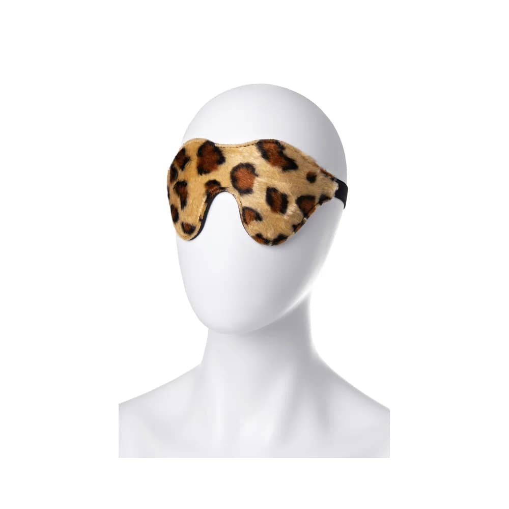 Anonymo by TOYFA Leopar Desenli PU Deri 26 cm BDSM Göz Maskesi thumbnail 8