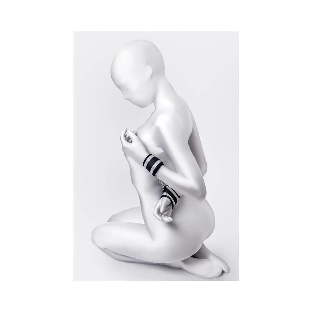 Anonymo by TOYFA Gümüş Polyester El Kelepçesi 23.5 cm BDSM Aksesuarı thumbnail 3