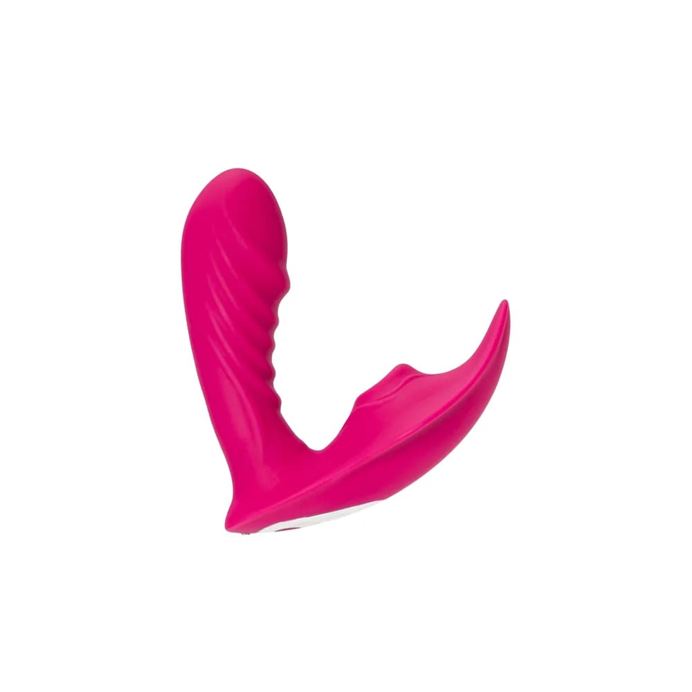 Jos Shani Kadifemsi Silikon Pembe 12 cm G Noktası Uyarıcı Vakumlu Vibratör ve Uzaktan Kumandalı Masaj Aleti thumbnail 2