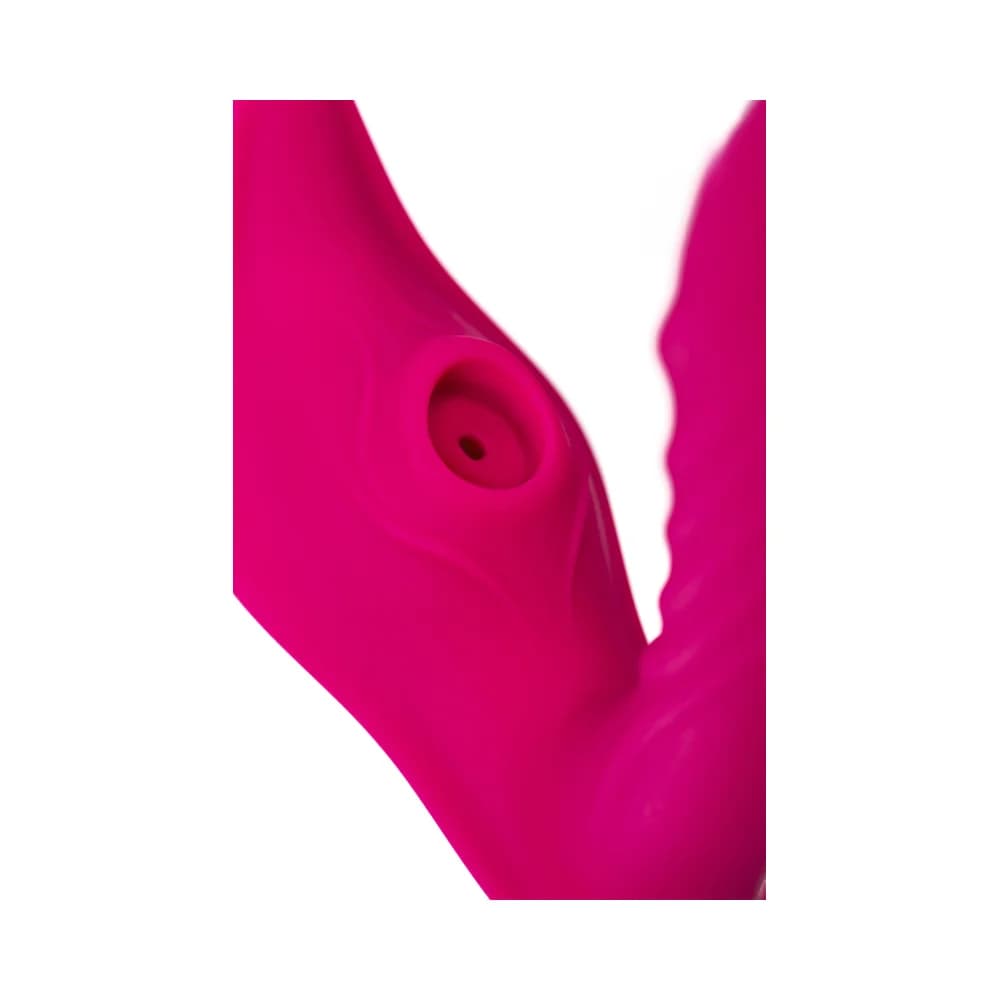 Jos Shani Kadifemsi Silikon Pembe 12 cm G Noktası Uyarıcı Vakumlu Vibratör ve Uzaktan Kumandalı Masaj Aleti thumbnail 11
