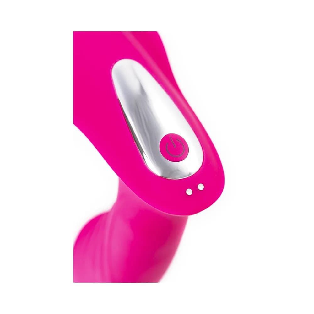 Jos Shani Kadifemsi Silikon Pembe 12 cm G Noktası Uyarıcı Vakumlu Vibratör ve Uzaktan Kumandalı Masaj Aleti thumbnail 12
