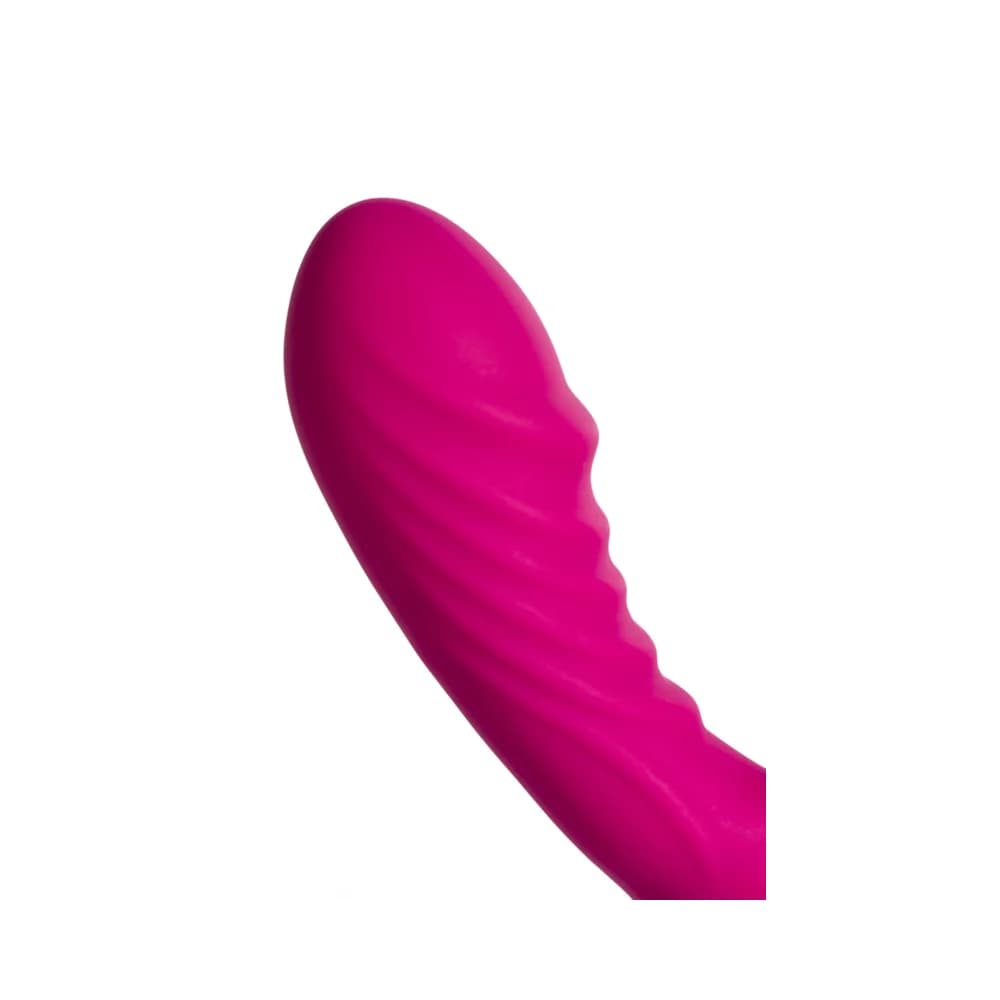 Jos Shani Kadifemsi Silikon Pembe 12 cm G Noktası Uyarıcı Vakumlu Vibratör ve Uzaktan Kumandalı Masaj Aleti thumbnail 13