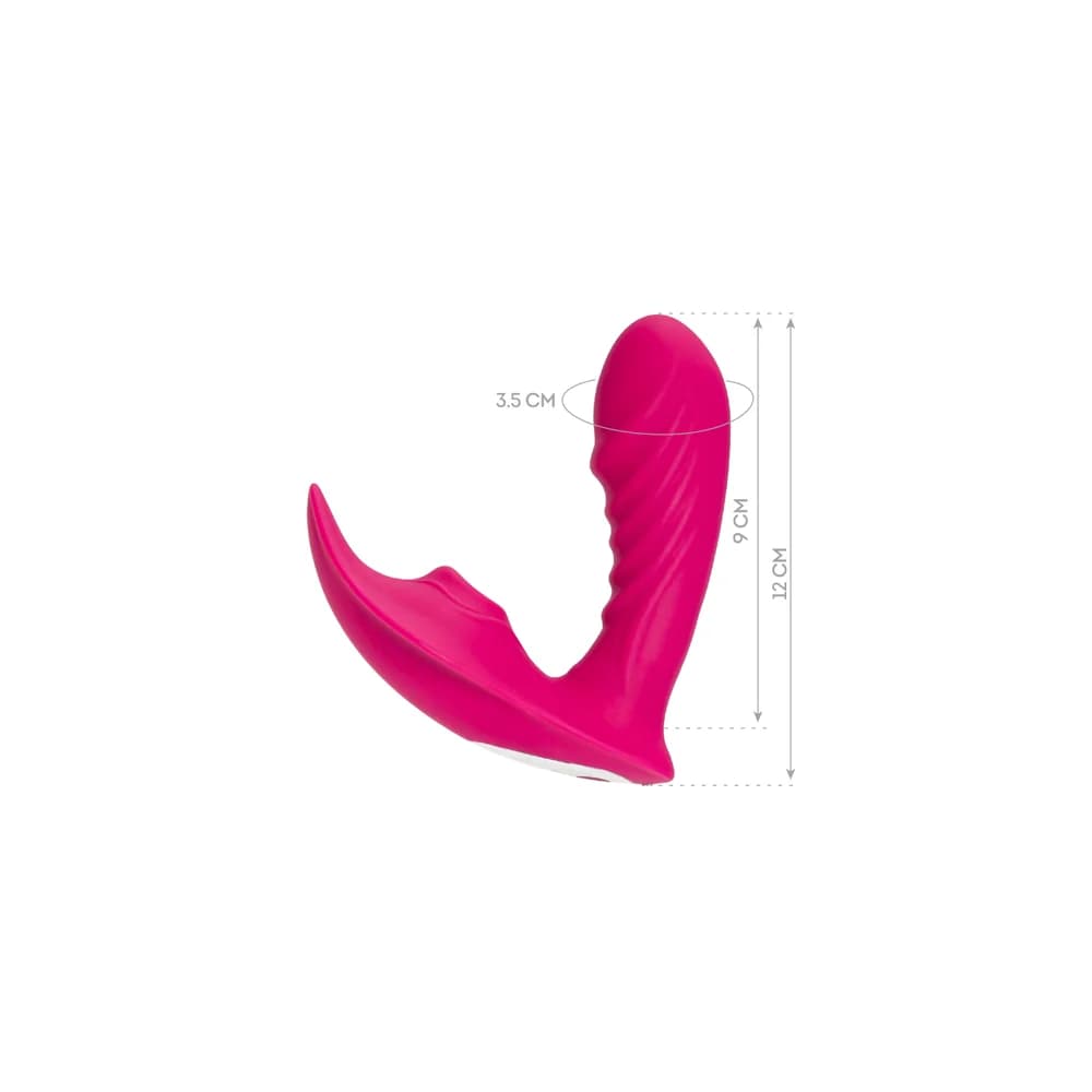 Jos Shani Kadifemsi Silikon Pembe 12 cm G Noktası Uyarıcı Vakumlu Vibratör ve Uzaktan Kumandalı Masaj Aleti thumbnail 10