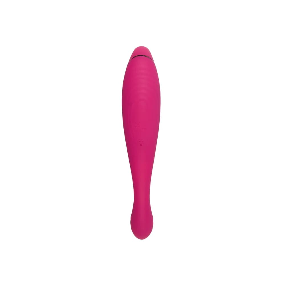 Jos Danvi Silikon Pembe 21.5 cm Çift İşlevli Vakumlu ve Titreşimli G-Noktası Vibratör thumbnail 3
