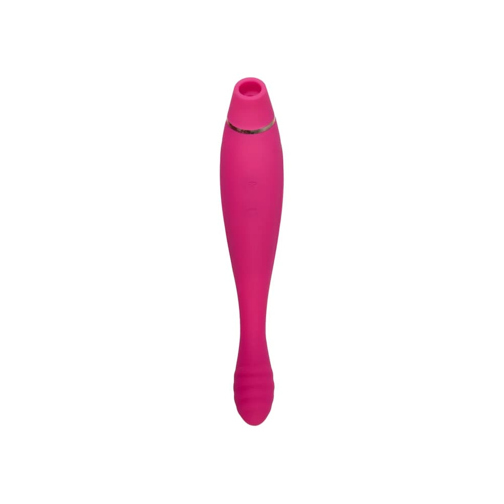 Jos Danvi Silikon Pembe 21.5 cm Çift İşlevli Vakumlu ve Titreşimli G-Noktası Vibratör thumbnail 4