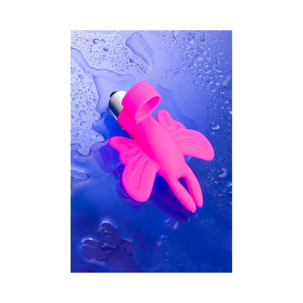 Eromantica Butterfly Parmak Uyumlu Pembe Kelebek Vibratör 10 cm thumbnail 11
