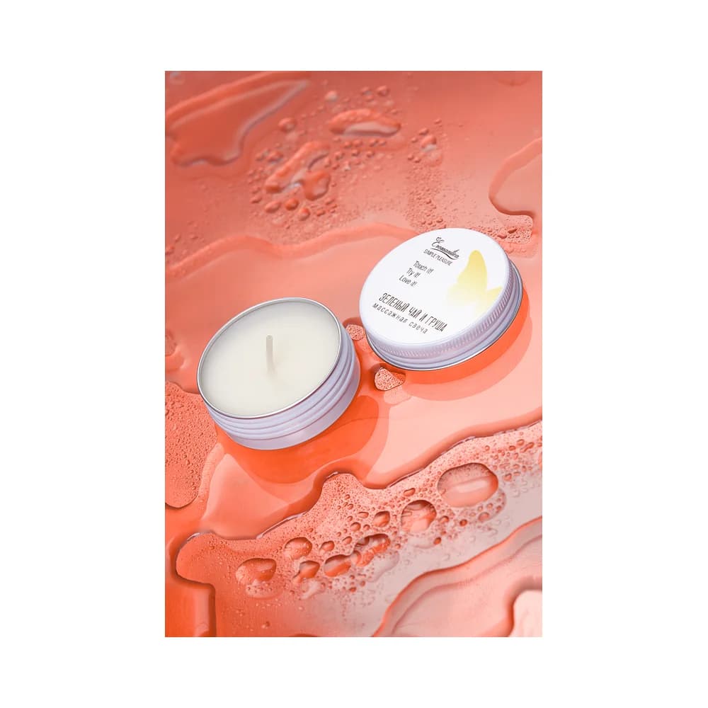 Eromantica Yeşil Çay ve Armut Aromalı Doğal Masaj Mumu 30 ml thumbnail 6