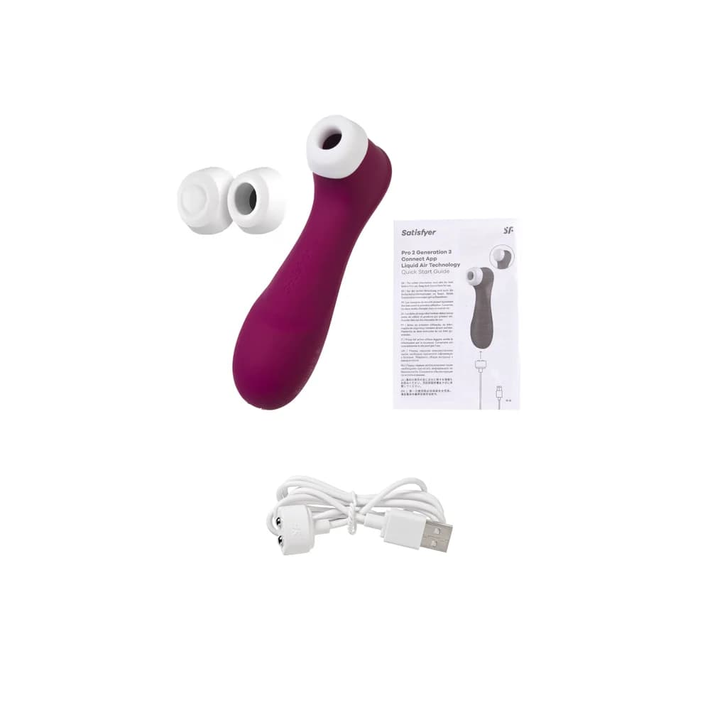 Satisfyer Pro 2 Generation 3 Şarap Kırmızısı Vakumlu Klitoris Uyarıcı ve Vibratör thumbnail 11