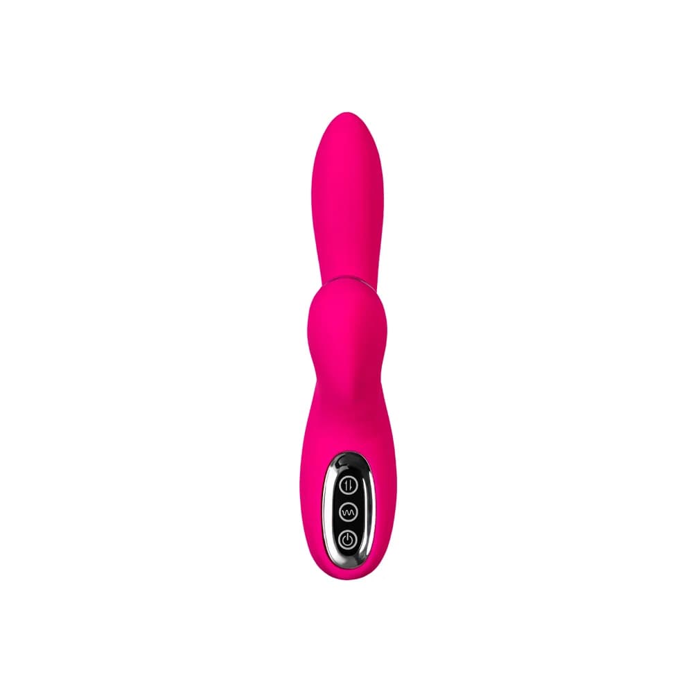 Jos Tripling 3'ü 1 Arada Silikon Vibratör ve Vakumlu Klitoral Uyarıcı Pembe 21 cm thumbnail 2