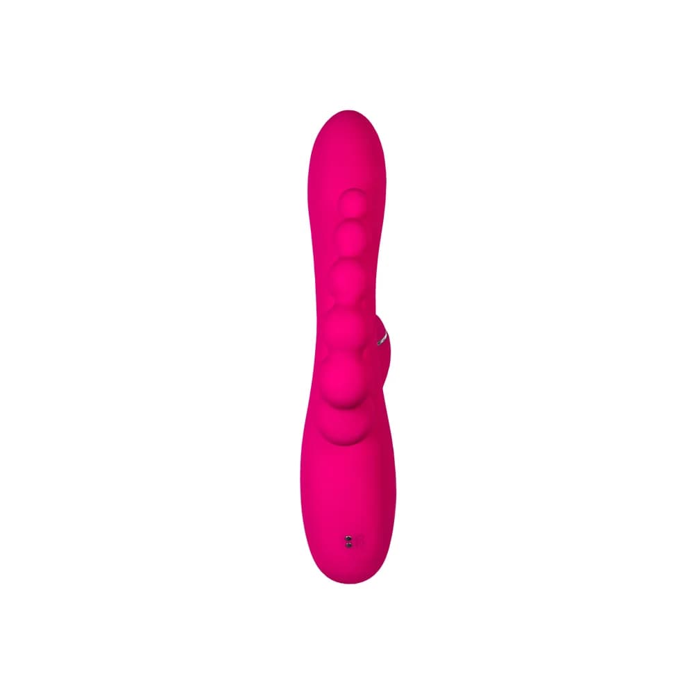 Jos Tripling 3'ü 1 Arada Silikon Vibratör ve Vakumlu Klitoral Uyarıcı Pembe 21 cm thumbnail 3