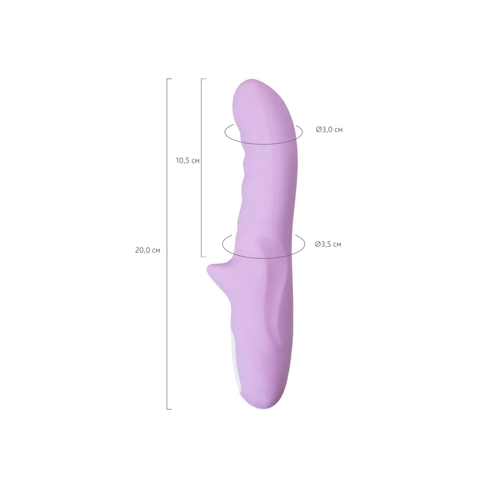 Jos Merry-Gor Mor Silikon Döndürücü Vibratör 20.7 cm thumbnail 5