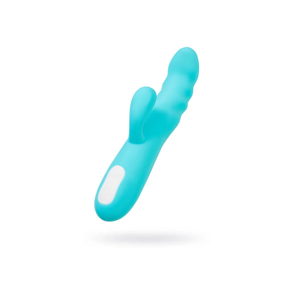Jos Merry-Swi Klitoral Uyarımlı ve Döndürümlü Mavi Silikon Vibratör 20.7 cm