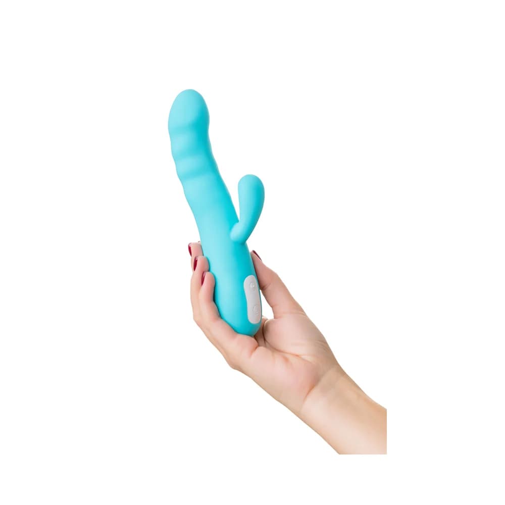 Jos Merry-Swi Klitoral Uyarımlı ve Döndürümlü Mavi Silikon Vibratör 20.7 cm thumbnail 7