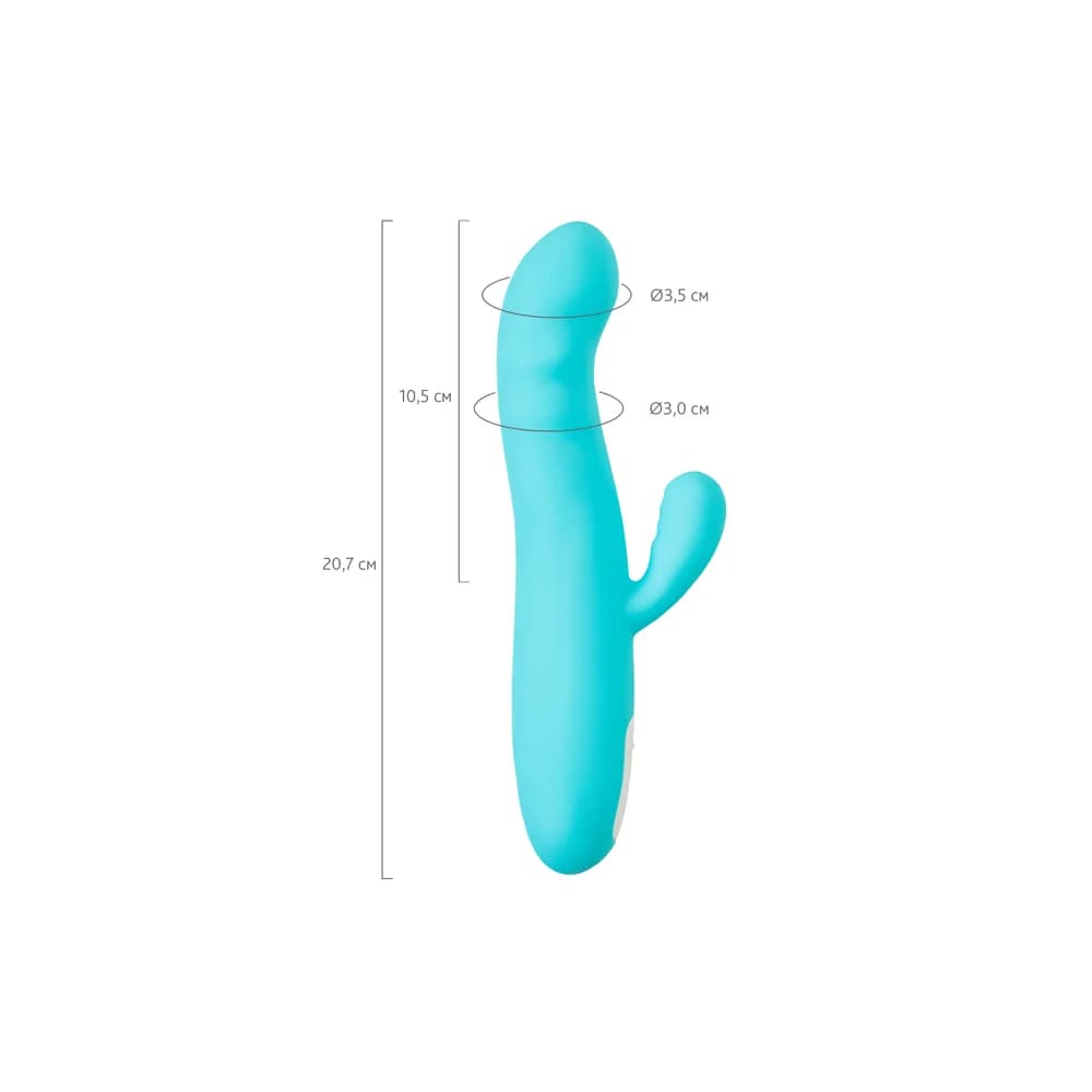 Jos Merry-Swi Klitoral Uyarımlı ve Döndürümlü Mavi Silikon Vibratör 20.7 cm thumbnail 8