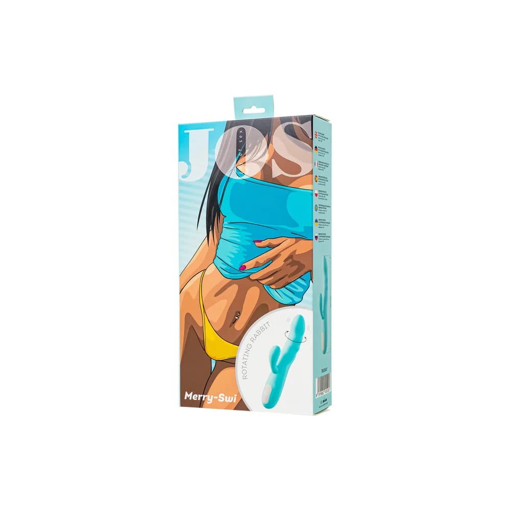 Jos Merry-Swi Klitoral Uyarımlı ve Döndürümlü Mavi Silikon Vibratör 20.7 cm thumbnail 10