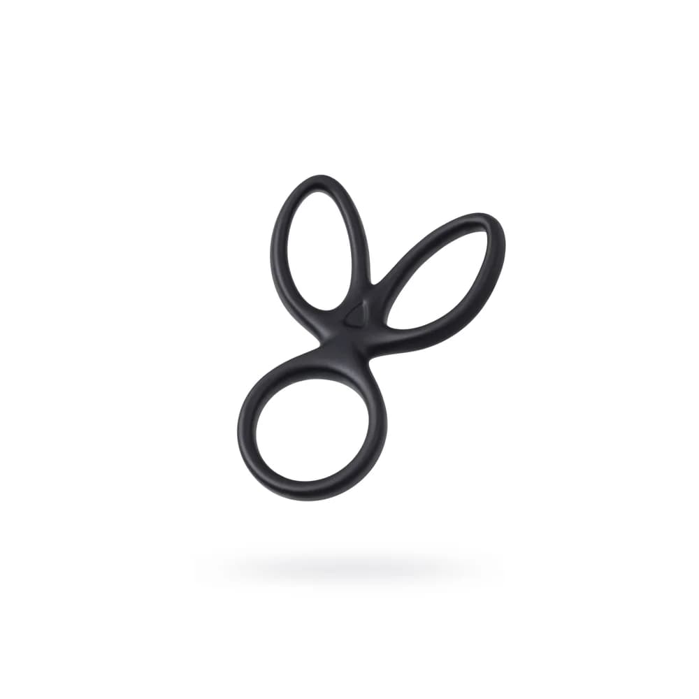 A-Toys by TOYFA Kraken Üçlü Silikon Penis Halkası - Siyah